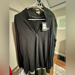 New Under Armor 3/4 zip LS top